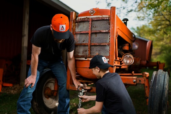 Allis Chalmers New Logo Hat – Orange And Black, J&D Productions, NWT