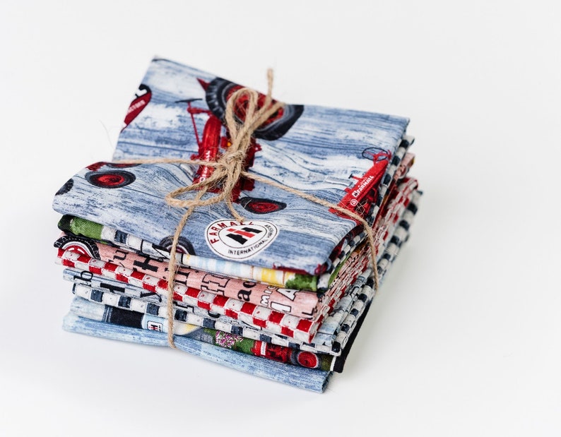 Farmall and IH Tractor Fabric Fat Quarter Bundle