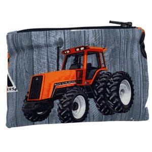 Bolsa com zíper para trator Allis Chalmers, Allis Chalmers 8070 com cabine e pneus duplos em fundo cinza
