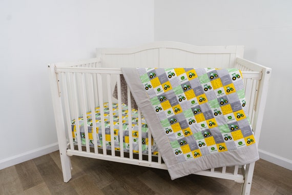 Fitted Sheet Yellow And Grey Crib Bedding Sets Custom Buzzing Bee