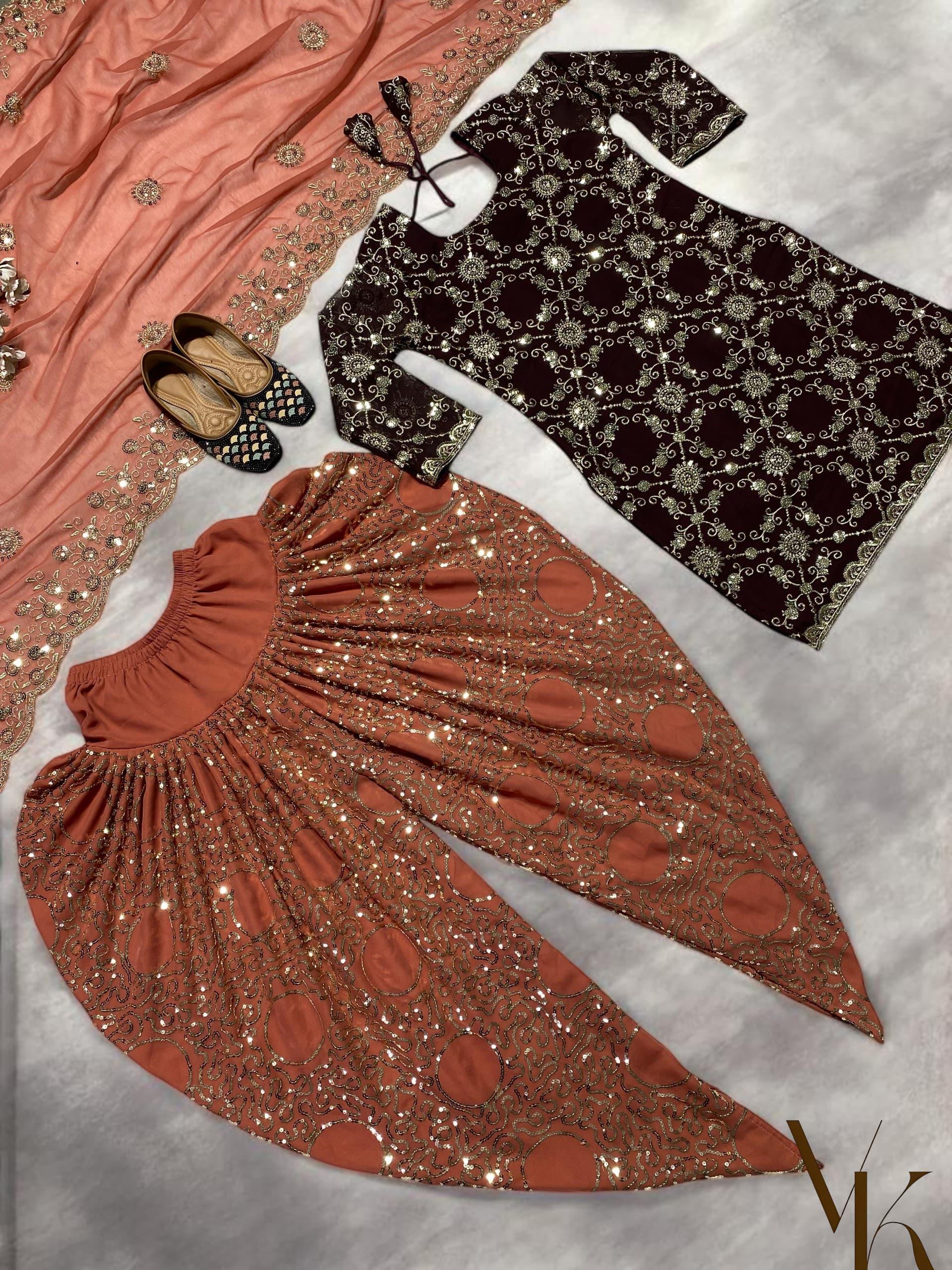strapless open back dress Designer Indian Dhoti Dress for Women S / Rust