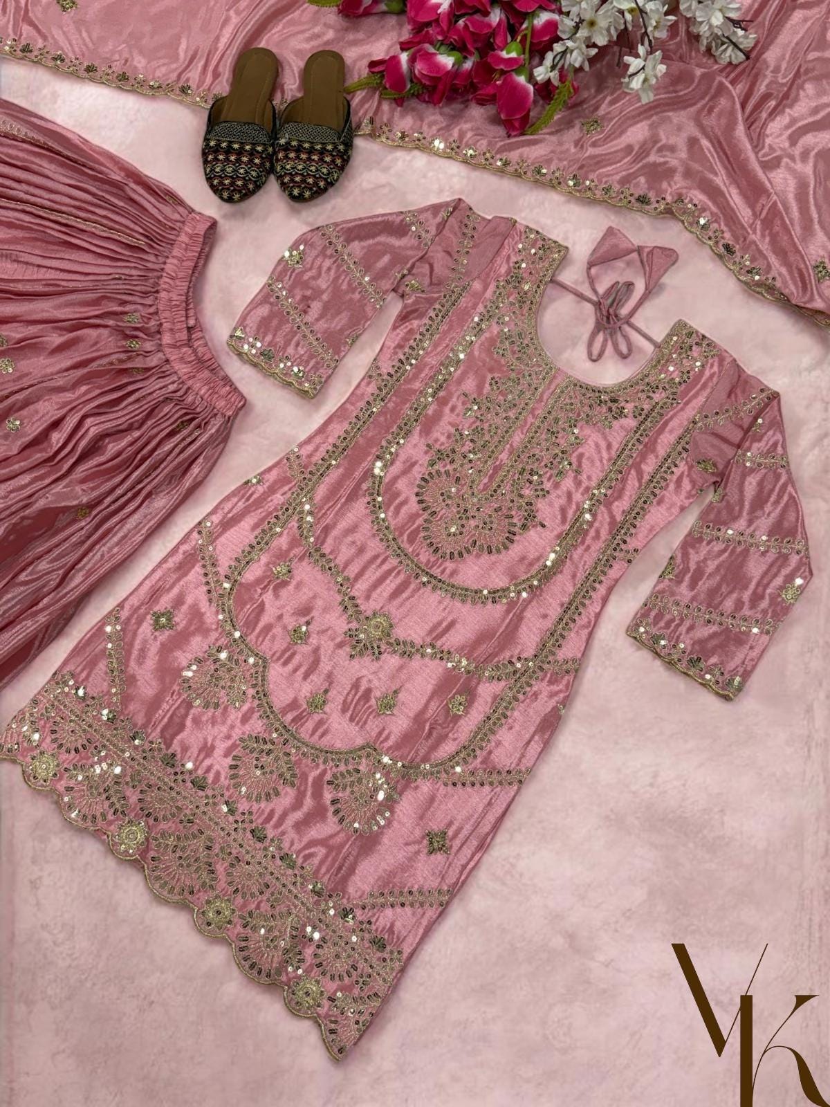 Light Pink Pakistani Dress - Etsy Light Pink Pakistani Dress - Etsy