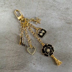 Handmade gift purse charm with fashion charms