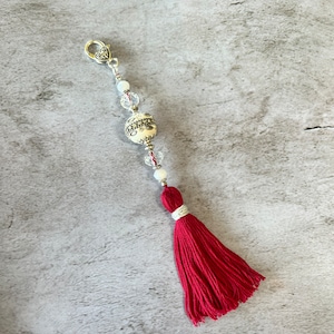 Tassel charm with beads