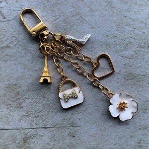 Purse charm with fashion accessory