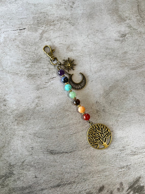 Breast Milk Tree of Life Necklace | KeepsakeMom Gold Sun, Tree of Life Charm 
Multicolor Beaded Necklace display picture 1