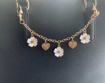 Flower Purse charm with chain fashion charm