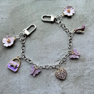 Purse charm chain charms purse swag