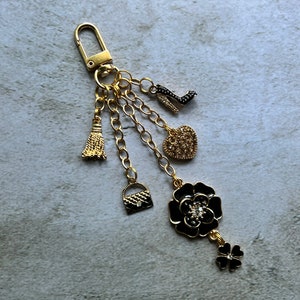 Black Purse Charm,  Gift for Mom, Black Accessory