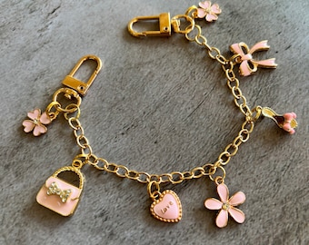 Pink Purse Cham with Pink Bow Charm