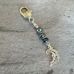 Moon and star charm
