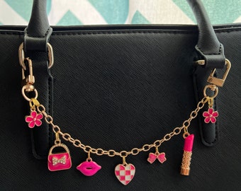 Pink purse charm