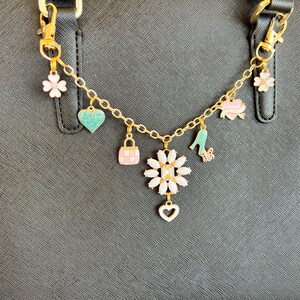 Handbag accessory chain with charms