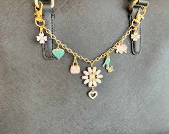 Handbag accessory chain with charms