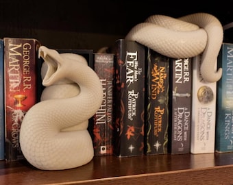 Schlange Buch Nook Kopf und Schwanz Bücherregal Einsatz Gothic Fantasy Buch Dekor für Regale
