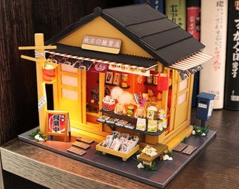 Japanische DIY Cabin Miniatur Kit - Handgefertigtes Holzpuppenhaus, gemütliche Mini Haus Szene, kreatives Geschenk für Sie