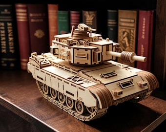 3D-Holzpanzermodellbausatz - 396-teiliges Militärpuzzle, mechanische Konstruktion aus Laserschnitt, DIY-Holzmodell