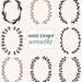 Vector Wreath, Wreaths Clipart, Hand Drawn Clip Art, Digital Graphics, Vintage Logo Element, Wedding Clipart, Branch Ink Drawing, Frame
