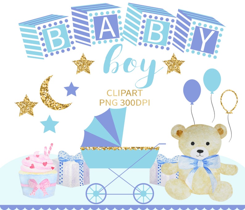 Baby Boy Clipart Baby Clip Art Baby Clipart Baby Shower Etsy