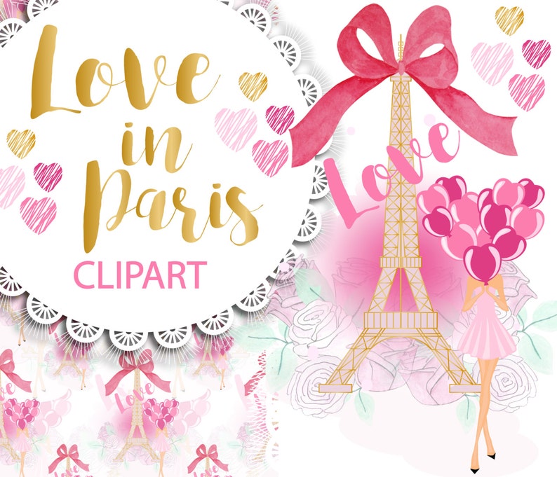 Valentine Graphics French Clipart Planner Girl Clipart Valentines Clipart Eiffel Tower Clipart Valentine Planner Fashion Clipart