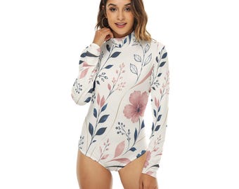 Custom Women's Turtleneck Long Sleeve Bodysuit