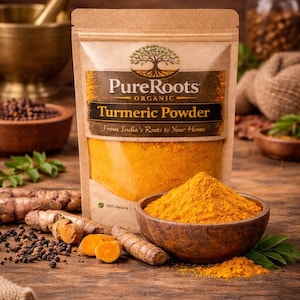 Curcuma in polvere biologica / Curcuma Longa naturale / Erba aromatica di curcuma sfusa / Latte d'oro