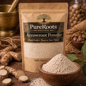 Polvo de arrurruz orgánico / Maranta Arundinacea / Espesante natural sin gluten / Lote fresco