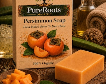 Organic Persimmon Soap | Shea Butter | Goat Milk | Chemical-Free | Natural Soap | Handmade