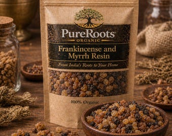 Organic Frankincense & Myrrh Resin | Boswellia Sacra | Commiphora | Pure Natural | Granular Aromatic Gum | Rock Wicca