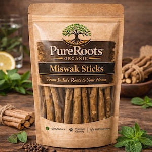 Biologische Miswak-stick | Natuurlijk | Tandreinigingsstaafje | Kruiden mondverzorging | Traditionele islamitische tandenborstel