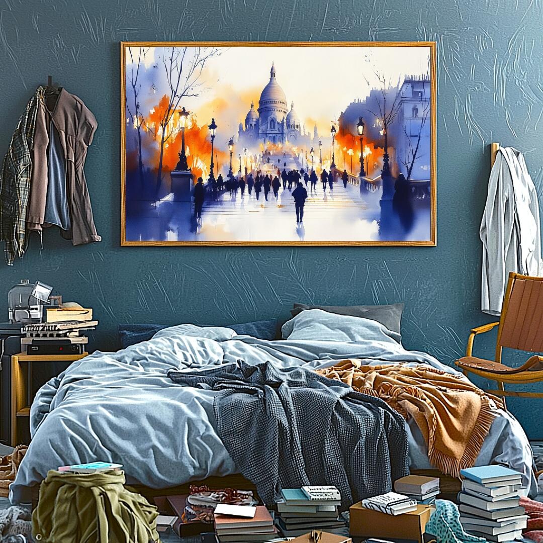Paris Poster Sacré Coeur Montmartre – Atmospheric Acrylic Wall Art