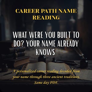 Career Path Name Reading, Hidden Talents and Purpose Guidance Personalized PDF
