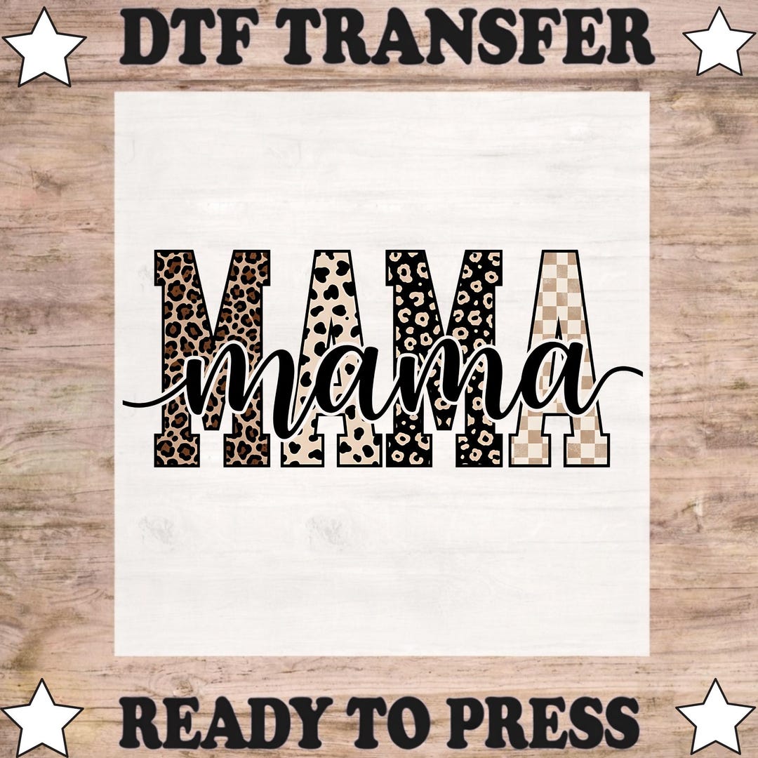 Preppy Mama Leopard DTF Transfer, Mothers Day Ready to Press ...