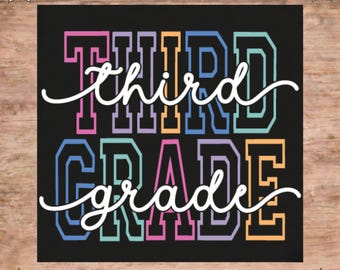 Third Grade Teacher DTF Transfer, 3rd Grade Teaching Ready To Press, Elementary School
