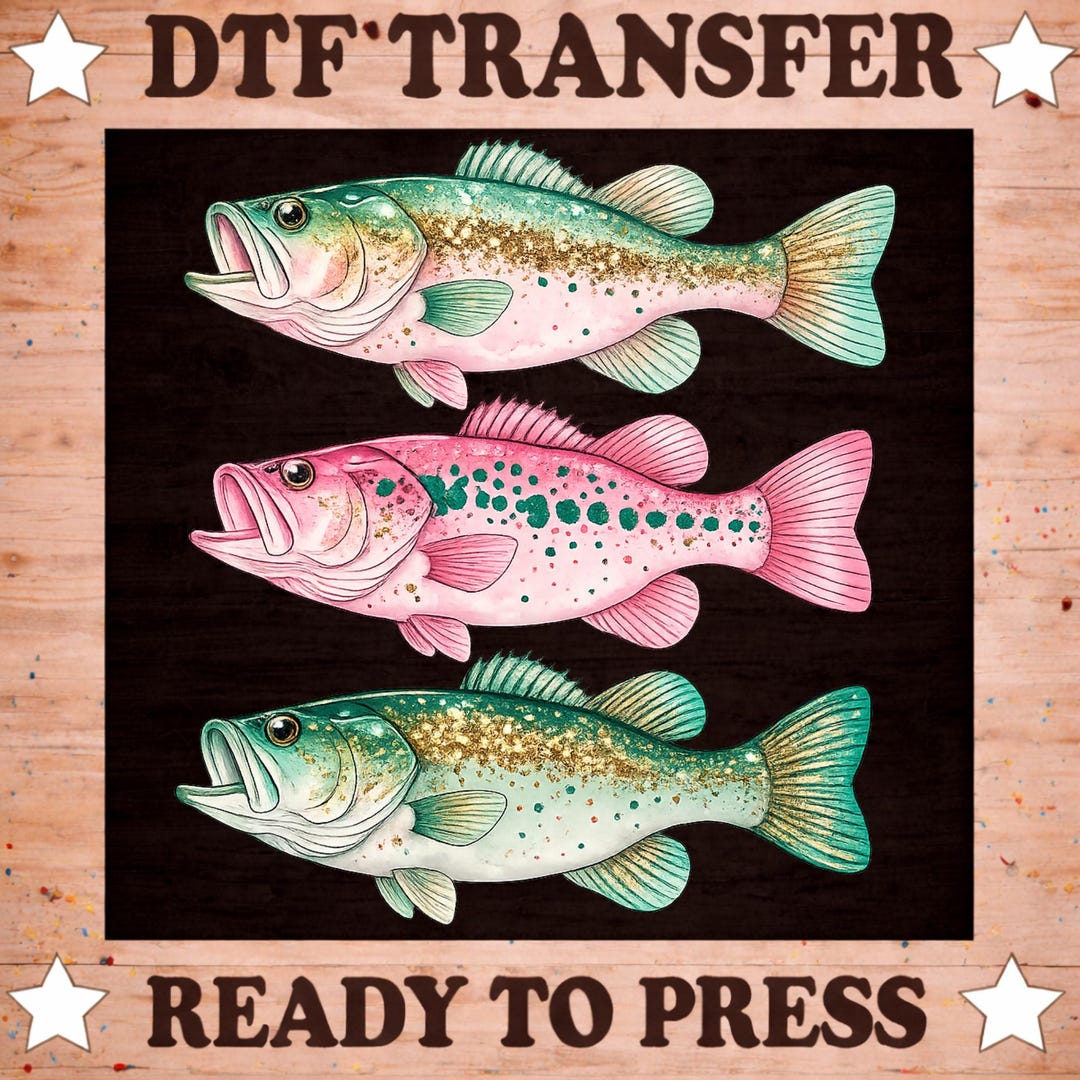 Fish DTF Transfer, Glitter Effect Fish, Ocean Summer Ready to Press - Etsy