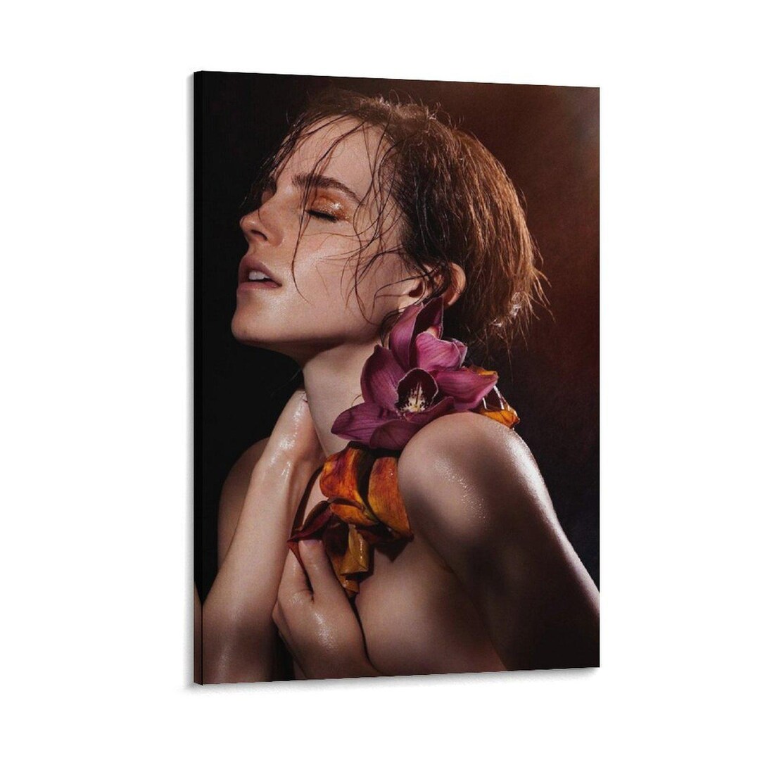 Natural Beauty Emma Watson Painting on Canvas Wall Art Poster Picture ...