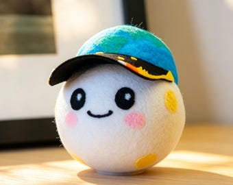 Peluche de la Luna Artemis II: Regalo para fans de la NASA y decoración para habitaciones espaciales, muñecos de fieltro