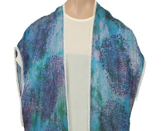 Kimono jedwabne Boho Duster Beach Coverup