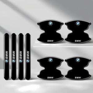 Protector de manija de puerta BMW, protector de manija de puerta con logotipo BMW, cubierta antiarañazos para manija de puerta BMW Serie 3 Serie 5 X3 X5