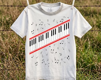 Piano Keys Music Notes PNG, Beat It Tee, Piano keys, Music notes, Michael Jackson piano t-shirt, 80s shirt