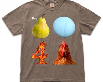 Funny Rebus Meme PNG, Ironic Gen Z Graphic, Surreal Humorous Shirt, Weird Abstract Design, Pear Fire Chicken Art, Sarcastic Puzzle File