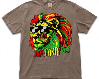 Juneteenth 1865 PNG, Black Pride Lion Shirt, Pan African Colors, Freedom Day Design, African American Art, Celebrate Freedom File