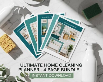 Planificador de limpieza del hogar / Tareas semanales, de limpieza profunda y estacionales (Descarga digital)