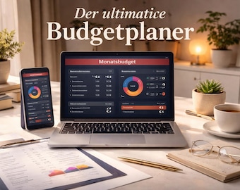 Monatlicher Budgetplaner | Excel & Google Sheets Vorlage | Haushaltsbudget | Ausgaben Tracker | Sofort-Download