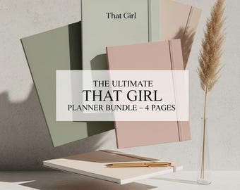 Paquete de agendas That Girl Planner / Planificador semanal, diario y de hábitos (descarga digital)