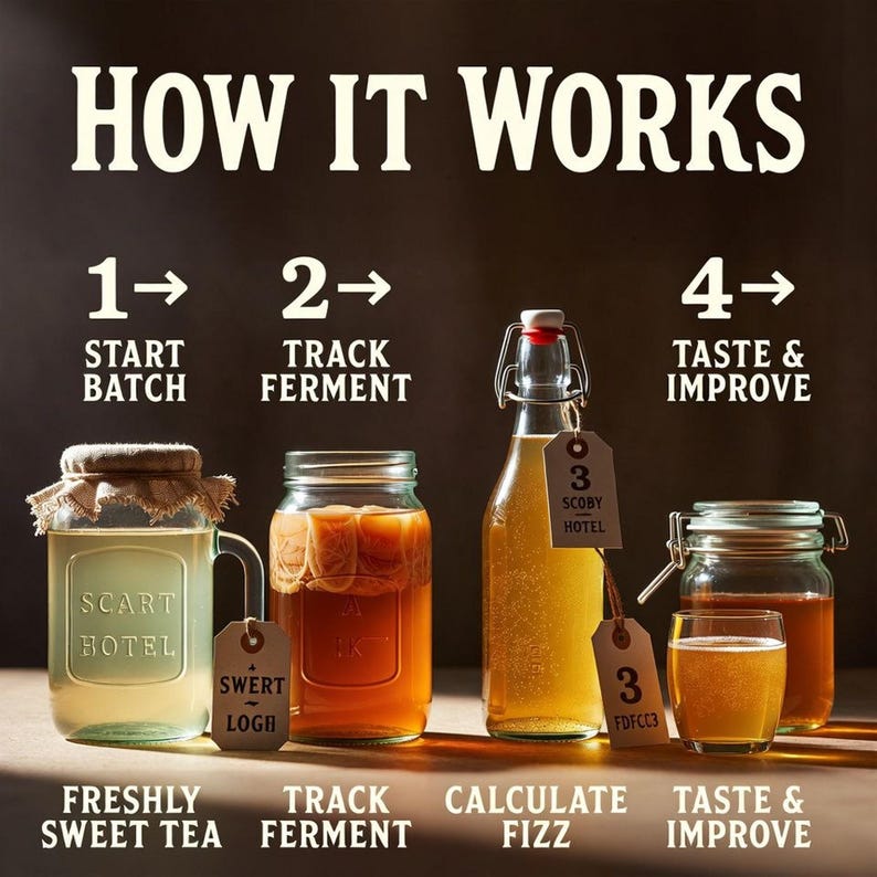 Kombucha Brewing Tracker – Excel Spreadsheet – Batch Log & Cost ...