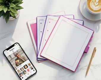 Planificador de redes sociales imprimible / Calendario de contenido, seguimiento de publicaciones (PDF)