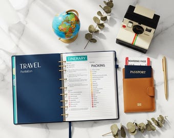 Kit de planificación de viajes / Itinerario, lista de equipaje, diario (descarga en PDF)