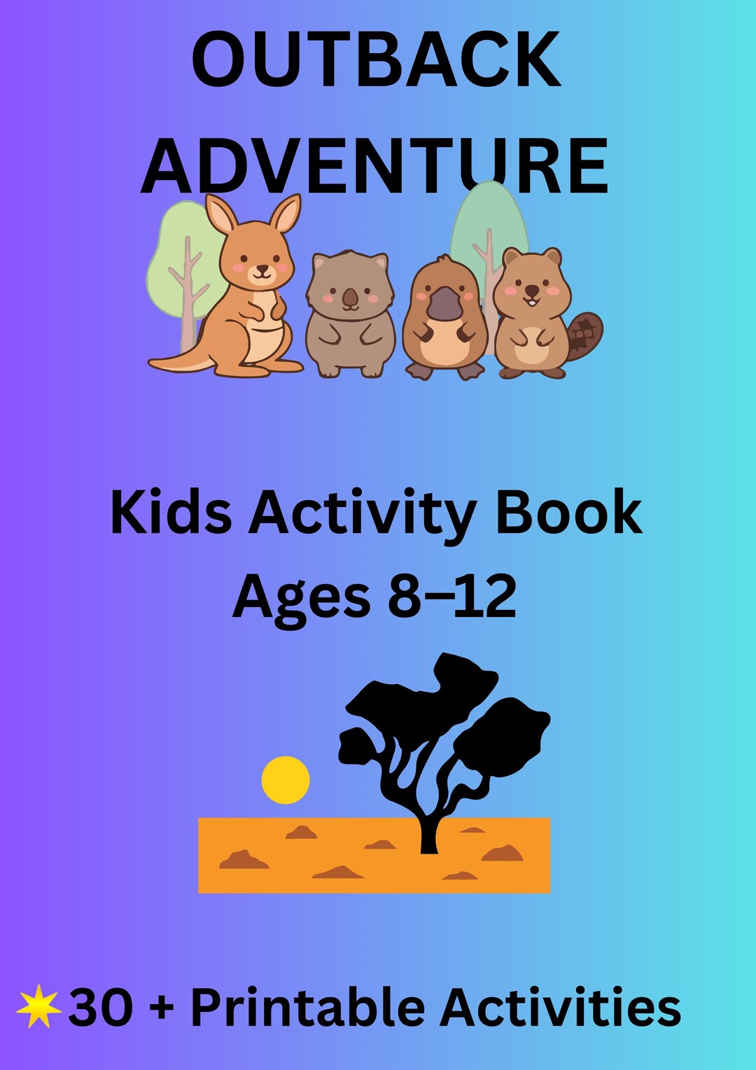 Australian Outback Mystery Adventure Book, Kids Printable Activity Ages ...
