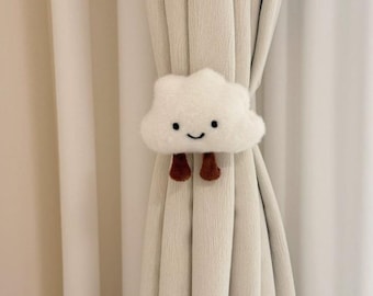 Cloud Curtain Tiebacks, Elastic Straps, Stretchy Home Decor Accessories